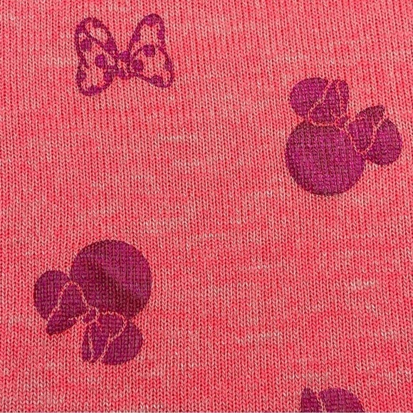 Disney Tank Top Sweater Pink Neon Minnie Mouse Bow Play School Summer Beach 6 6X - Picture 3 of 7